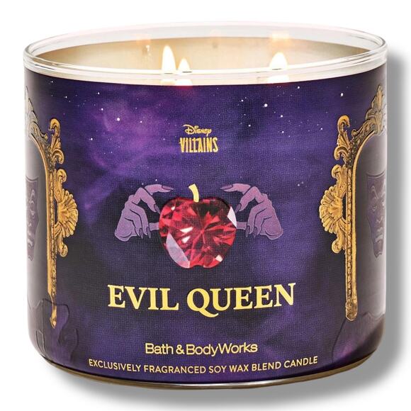 Disney Villains Bath & Body Works Evil Queen 3 Wick Candle Decor Limited Ed BBW - Picture 2 of 11